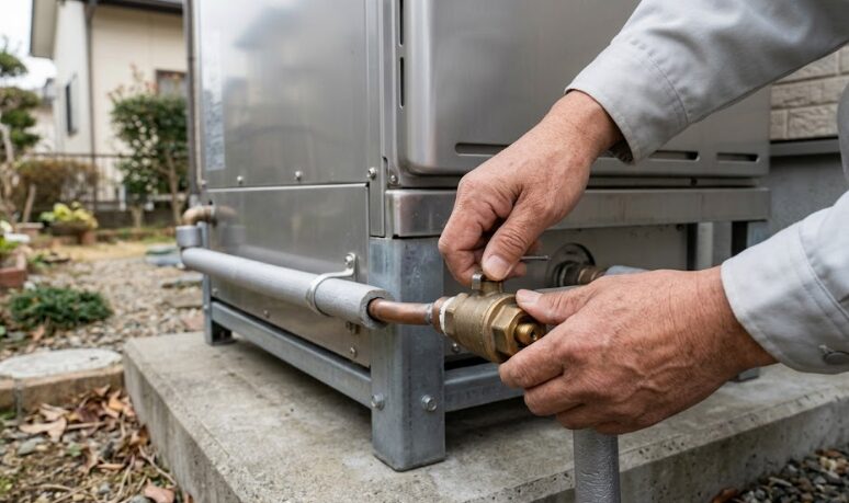 安全確保と止水栓を閉める応急処置