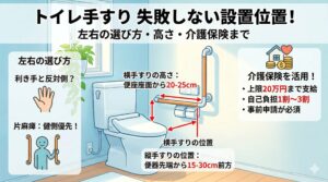 アイキャッチ画像（失敗しないトイレ手すり位置！左右の選び方と介護保険の活用法まで）