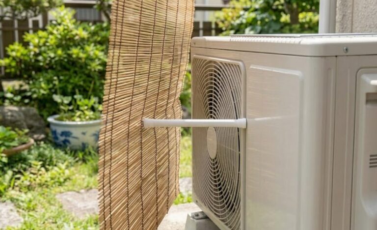 エアコン室外機のすだれの付け方！100均で冷房効率を上げるコツ | 住宅お悩み解決ナビ