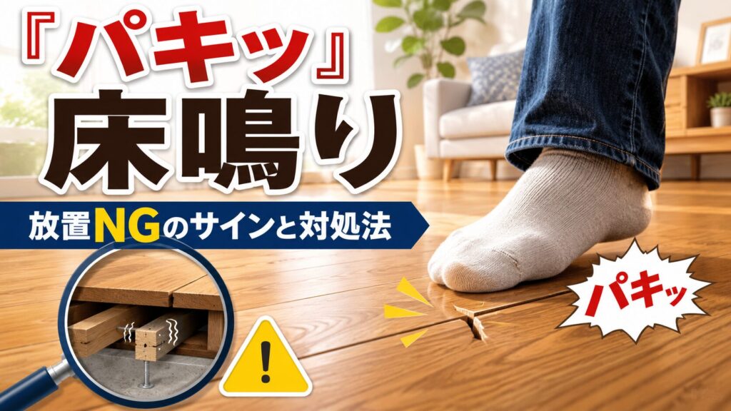 「パキッ」という床鳴りの原因は？放置NGのサインと対処法