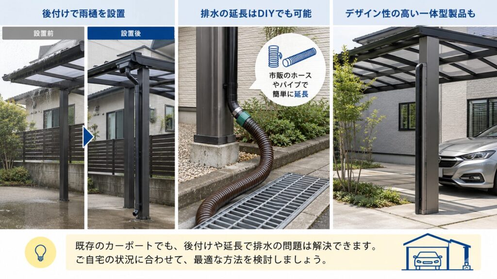 雨樋の後付けや延長は可能？