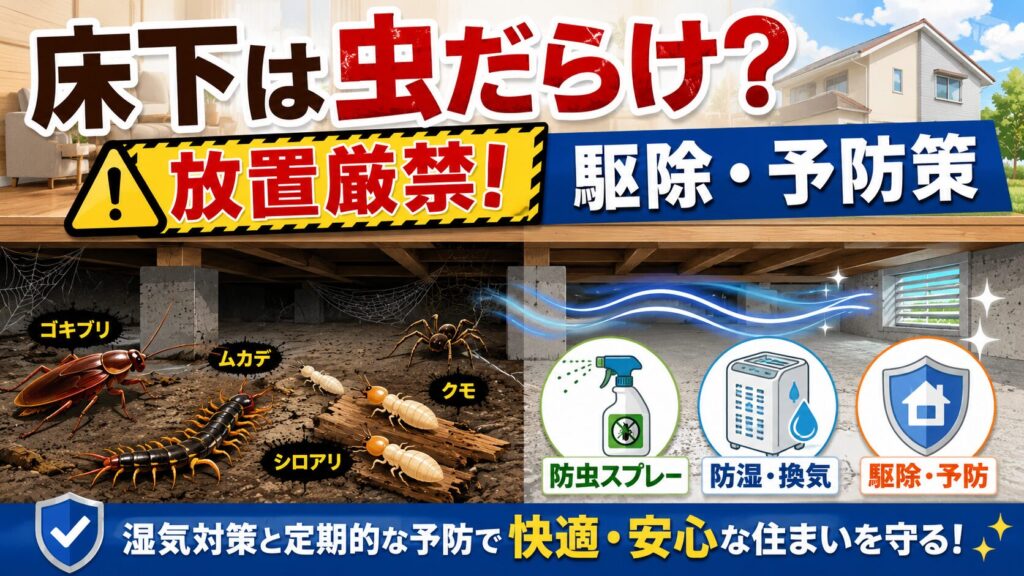 床下は虫だらけ？放置厳禁の理由とプロが教える駆除・予防策
