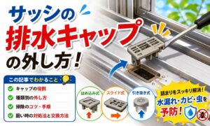 サッシの排水キャップの外し方！固い時の対処法と掃除のコツ