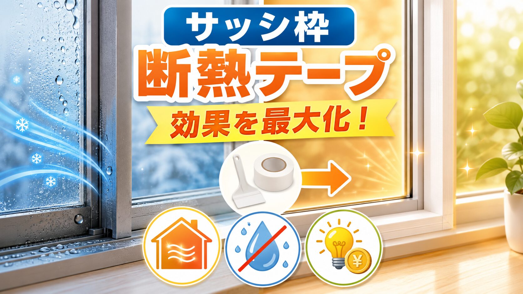 サッシ枠の断熱テープの効果を最大化！正しい貼り方や失敗しないコツ