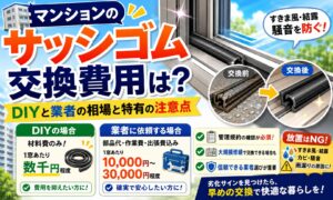 マンションのサッシゴム交換費用は？DIYと業者の相場と特有の注意点