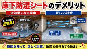 床下防湿シートのデメリットとは？逆効果になる理由と正しい対策
