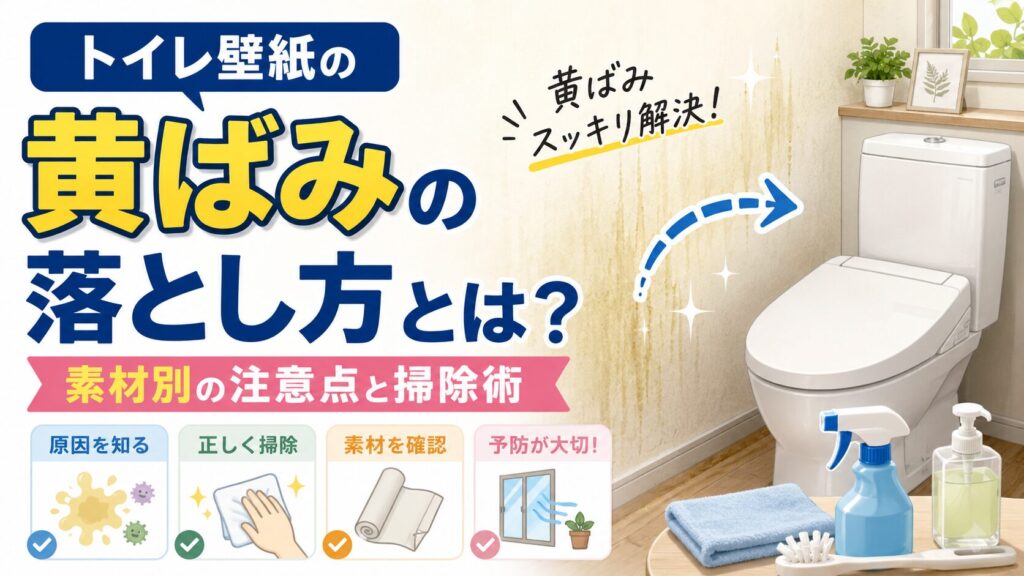 トイレ壁紙の黄ばみの落とし方とは？素材別の注意点と掃除術