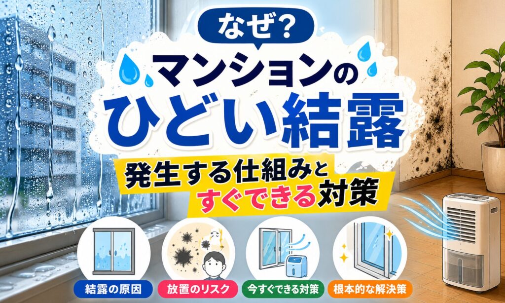 なぜ？マンションのひどい結露…発生する仕組みとすぐできる対策