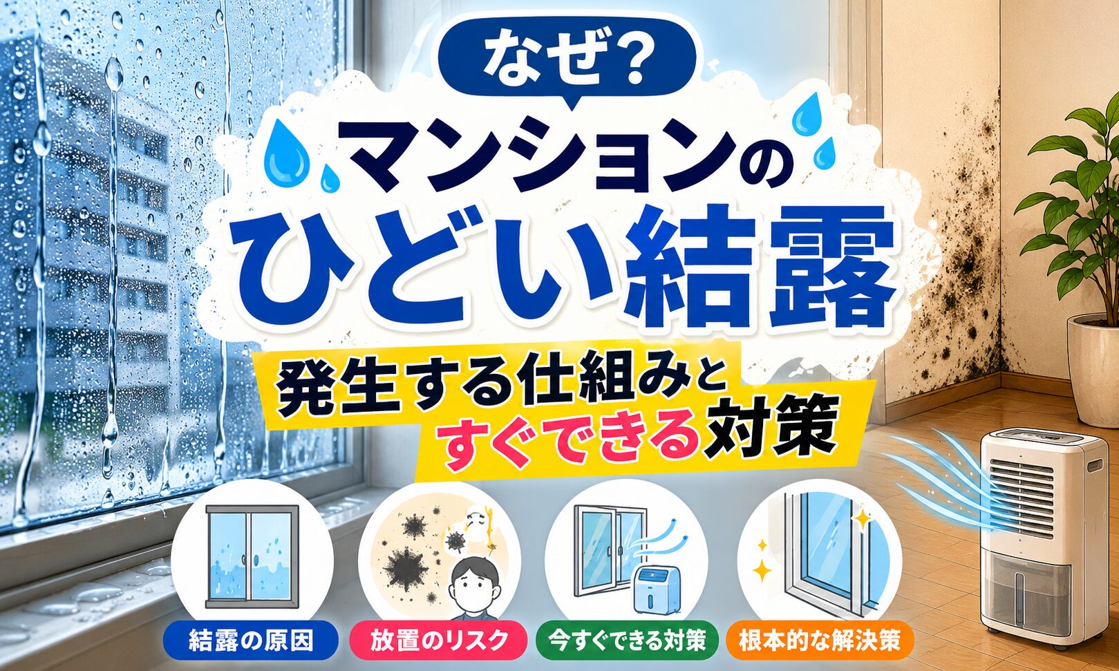なぜ？マンションのひどい結露…発生する仕組みとすぐできる対策