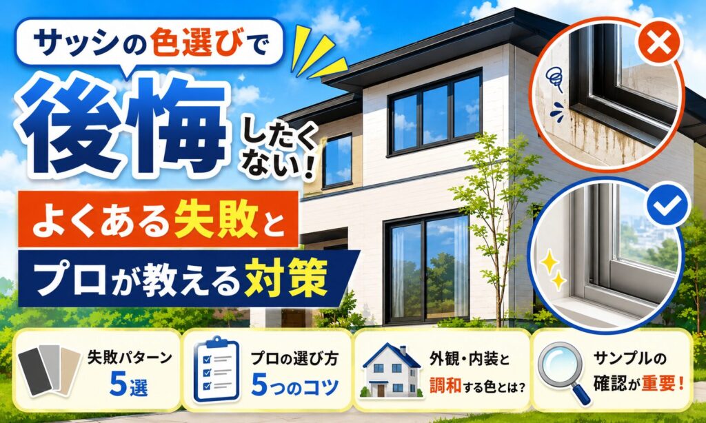 サッシの色選びで後悔したくない！よくある失敗とプロが教える対策