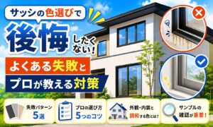 サッシの色選びで後悔したくない！よくある失敗とプロが教える対策