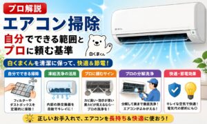 日立エアコン”白くまくん”の掃除！自分でできる範囲とプロに頼む基準